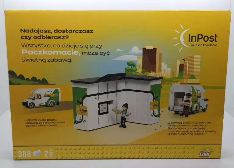 KLOCKI COBI 1328 - PACZKOMAT INPOST + EKOSAMOCHÓD