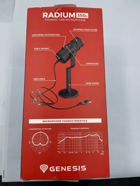 MIKROFON DYNAMICZNY USB GENESIS RADIUM 350D