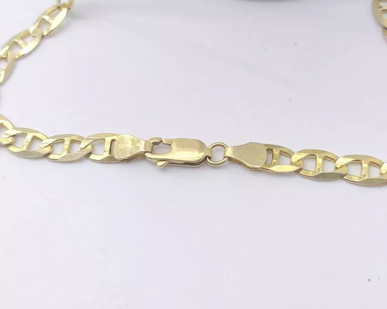 PIĘKNY ZŁOTY ŁAŃCUSZEK MĘSKI | SPLOT GUCCI | 585 | 56 CM | 17,22G