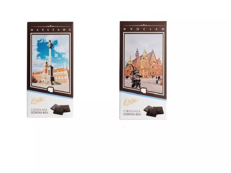 CZEKOLADA GORZKA 80% RYNEK WE WROCŁAWIU / KOLUMNA ZYGMUNTA WARSZAWA 100G