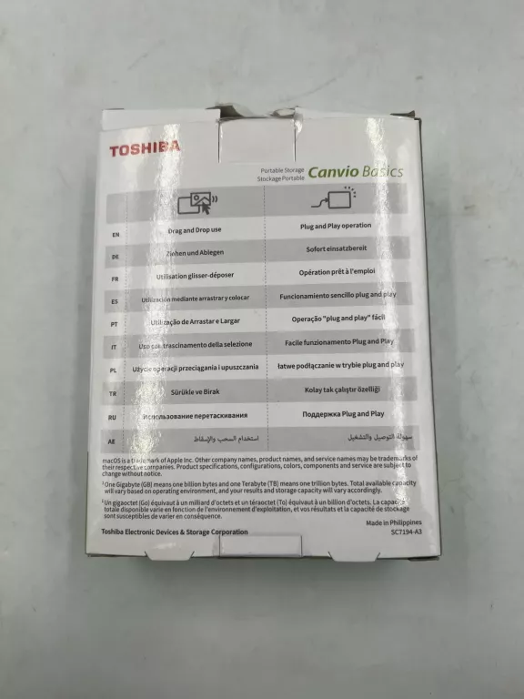 DYSK TOSHIBA CANVIO BASICS 2TB CZARNY
