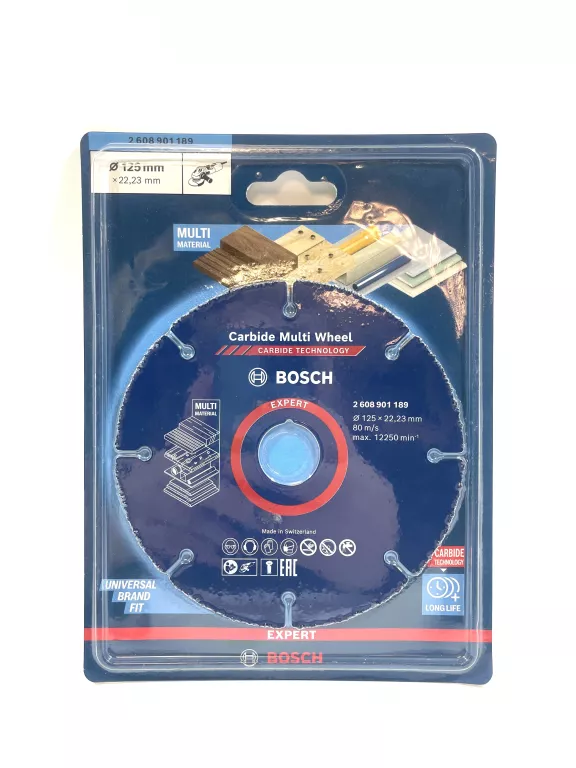 TARCZA TNĄCA CARBIDE MULTI WHEEL 125MM UNIWERSALNA BOSCH EXPERT
