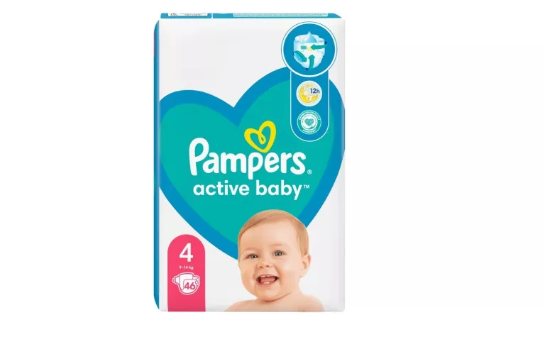 PIELUSZKI PAMPERS ACTIVE BABY ROZMIAR 4 46 SZT