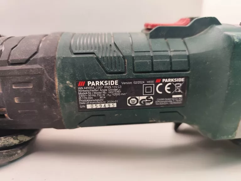 SZLIFIERKA KĄTOWA PARKSIDE PWS 115 C3 HG11161 750 W