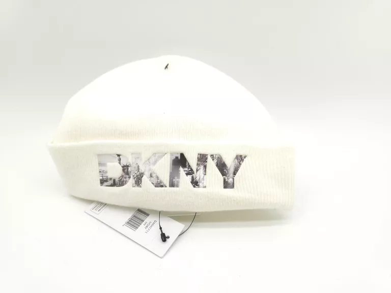 CZAPKA ZIMOWA DKNY IVORY