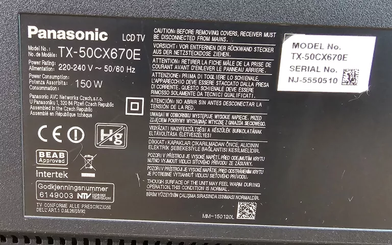 TELEWIZOR SMART PANASONIC LED TX-50CX670E WIFI DVB-T2 + PILOT