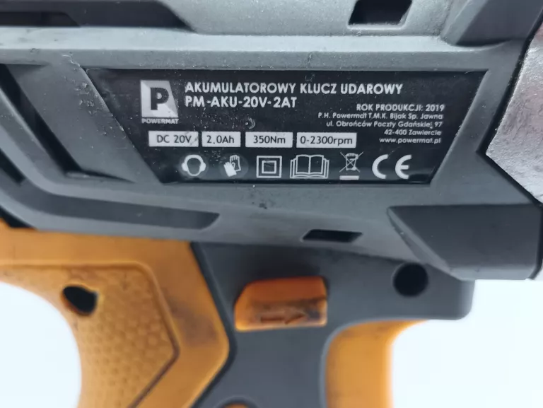 KLUCZ UDAROWY POWERMAT PM-AKU-20V-2AT PLUS ŁADOWARKA