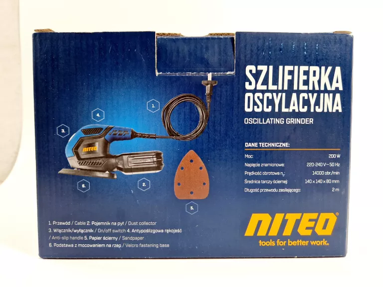 SZLIFIERKA OSCYLACYJNA NITEO 200W | 02/2024 | DS0096-23