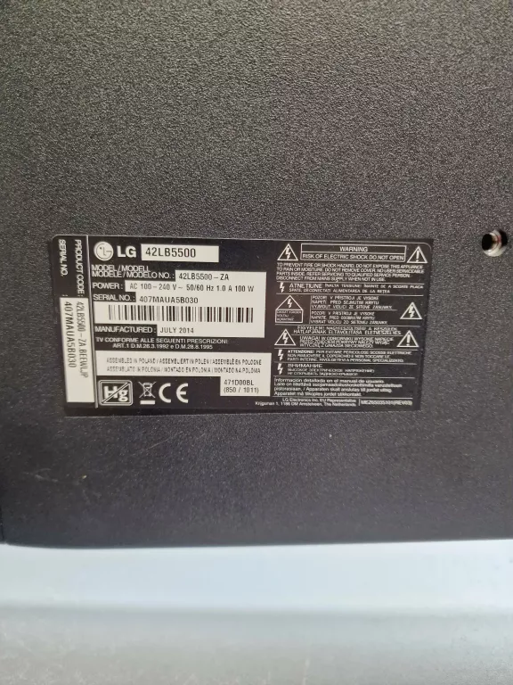 TELEWIZOR LG 42LB5500 Z PILOTEM