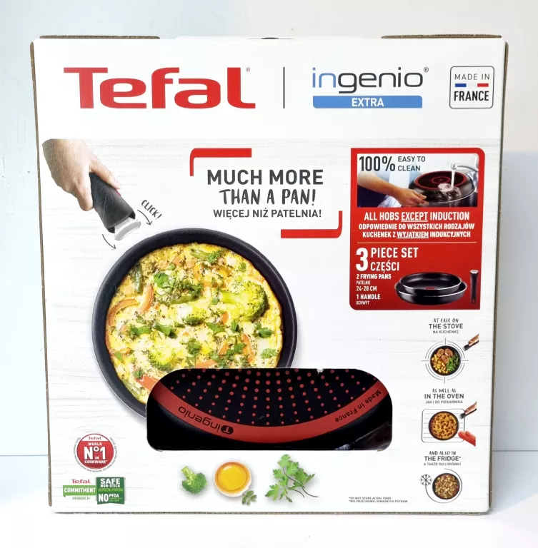 2X PATELNIA TRADYCYJNA TEFAL INGENIO 24-28 CM NON-STICK (NIEPRZYWIERAJĄCA