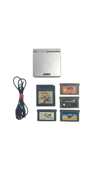 KONSOLA GAME BOY ADVANCE SP + 5 GIER