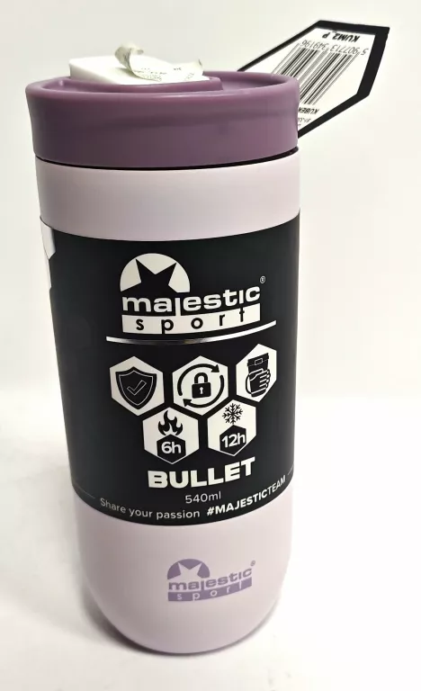 KUBEK TERMICZNY  STALOWY Z BLOKADĄ MAJESTIC SPORT 540 ML