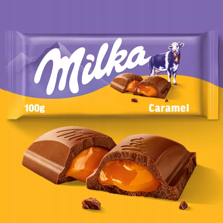 CZEKOLADA MLECZNA Z NADZIENIEM KARMELOWYM MILKA CARAMEL 100G