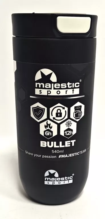 KUBEK TERMICZNY  STALOWY Z BLOKADĄ MAJESTIC SPORT 540 ML