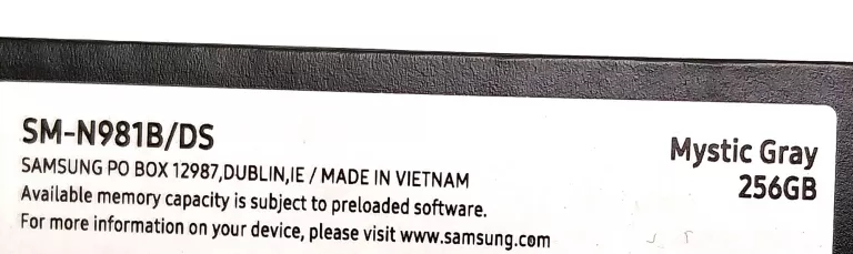 SAMSUNG GALAXY NOTE 20 5G 8/256GB + ZESTAW
