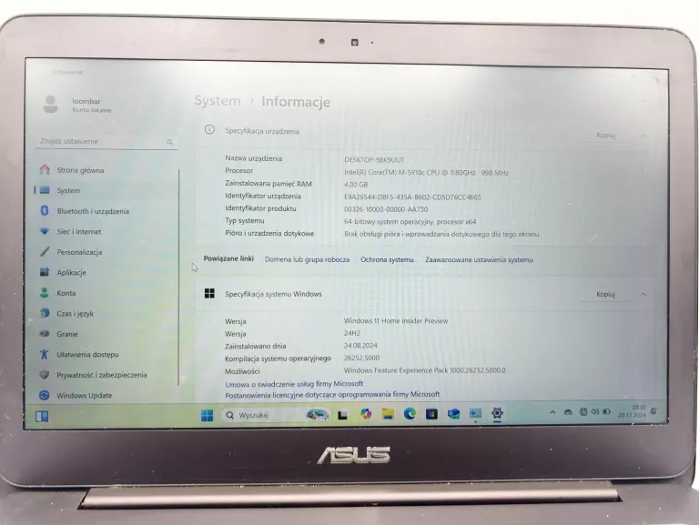 LAPTOP ASUS UX 305F @OKAZJA@