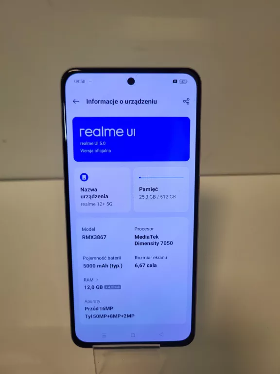 TELEFON REALME 12+ 12/512 KOMPLET