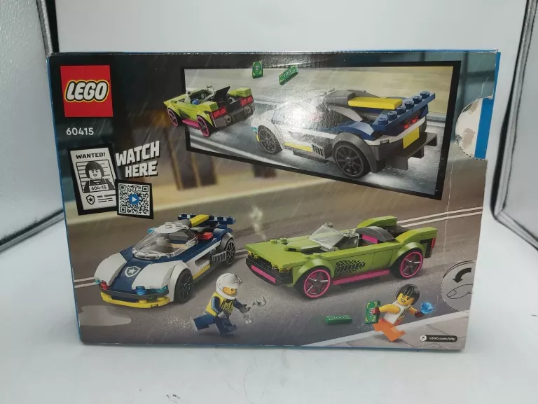 ZESTAW LEGO CITY 60415 POLICE CAR AND MUSCLE CAR CHASE NIEKOMPLETNY!