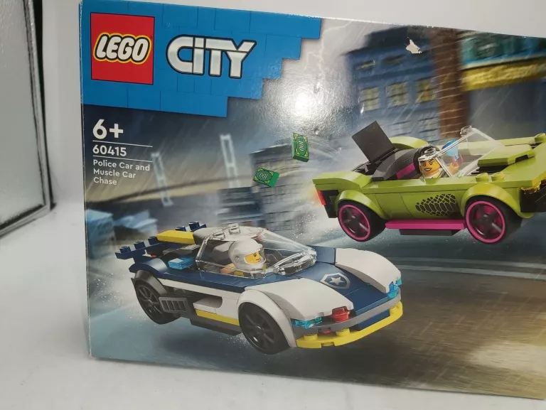 ZESTAW LEGO CITY 60415 POLICE CAR AND MUSCLE CAR CHASE NIEKOMPLETNY!