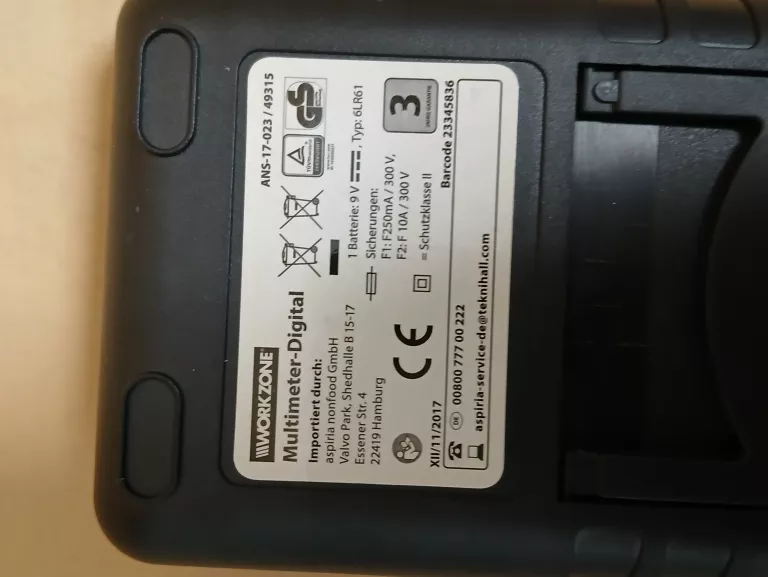 MULTIMETER WORKZONE ANS-17-023