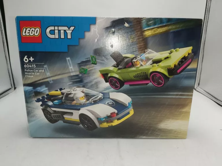 ZESTAW LEGO CITY 60415 POLICE CAR AND MUSCLE CAR CHASE NIEKOMPLETNY!