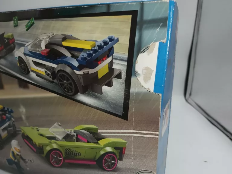 ZESTAW LEGO CITY 60415 POLICE CAR AND MUSCLE CAR CHASE NIEKOMPLETNY!