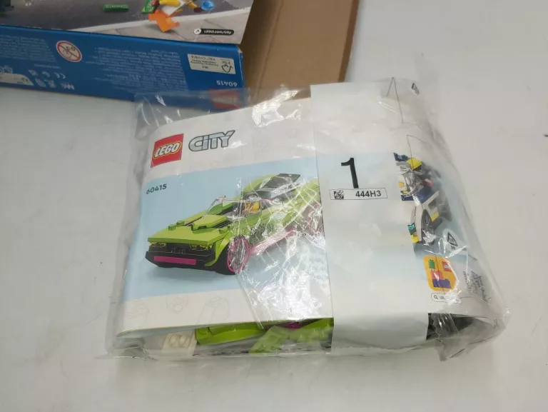 ZESTAW LEGO CITY 60415 POLICE CAR AND MUSCLE CAR CHASE NIEKOMPLETNY!