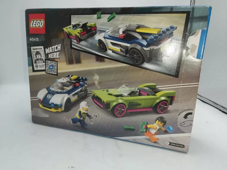 ZESTAW LEGO CITY 60415 POLICE CAR AND MUSCLE CAR CHASE NIEKOMPLETNY!