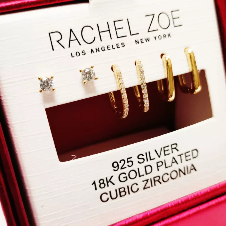 SREBRNE KOLCZYKI 3 PARY RACHEL ZOE