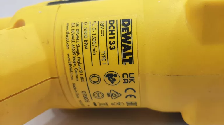 MŁOTOWIERTARKA DEWALT DCH 133 + AKUMULATOR 5,0AH