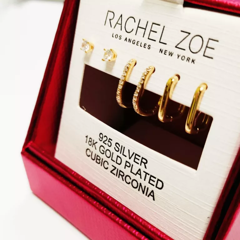 SREBRNE KOLCZYKI 3 PARY RACHEL ZOE