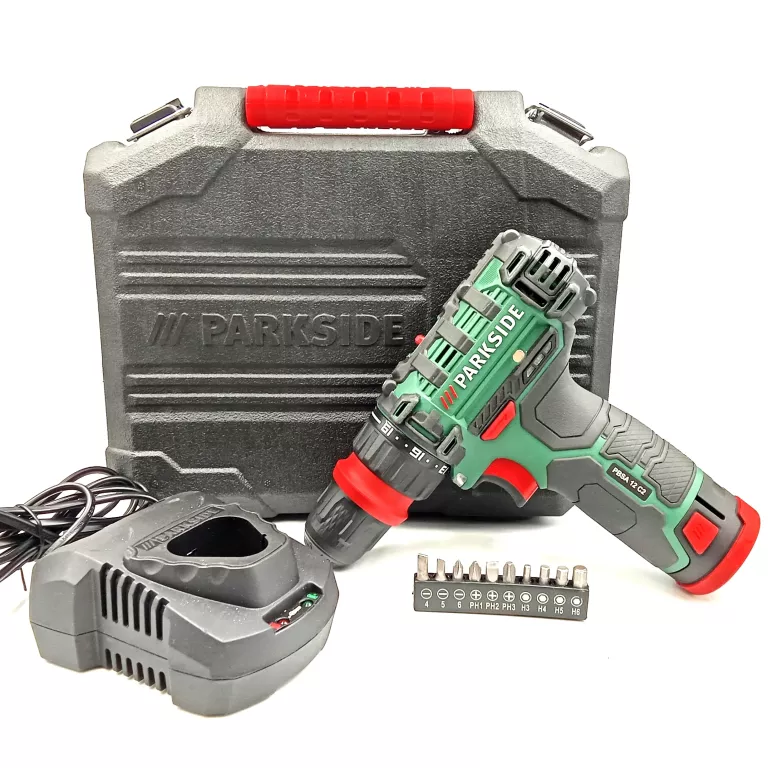 WKRĘTARKA PARKSIDE PBSA 12 C2 12V + AKU 2.0AH / ŁAD / WALIZKA