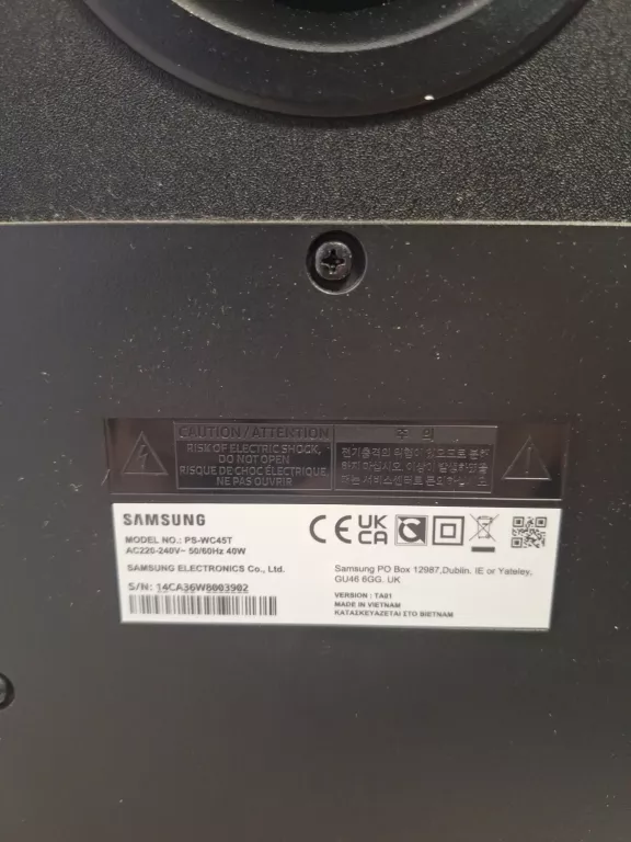 SOUNDBAR SAMSUNG HW-450/EN SUBWOOFER PS-WC45T