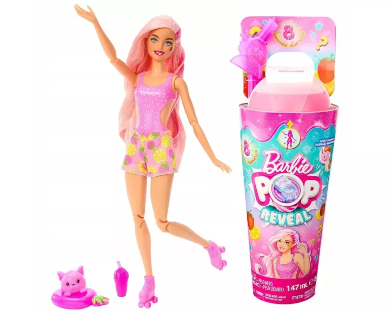 BARBIE POP REVEAL BARBIE SOCZYSTE OWOCE - LEMONIADA TRUSKAWKOWA HNW40