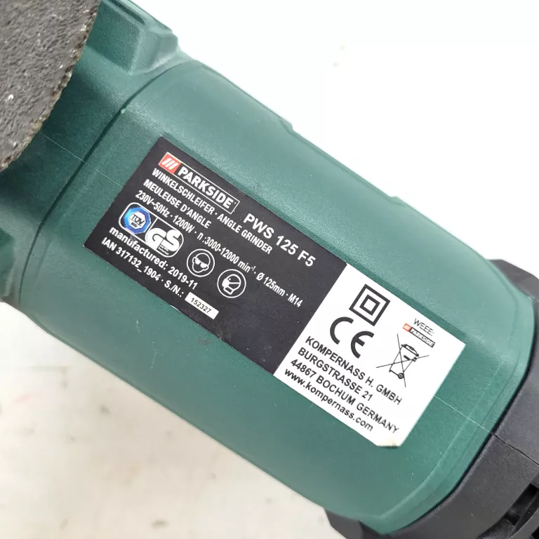 USZKODZONA SZLIFIERKA PWS 125 F5