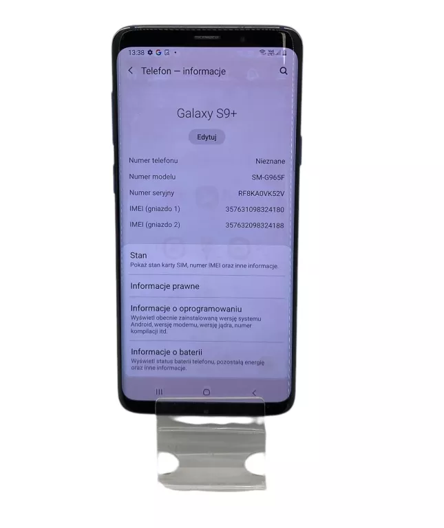 SAMSUNG GALAXY S9+ 6/64 USZKODZONY