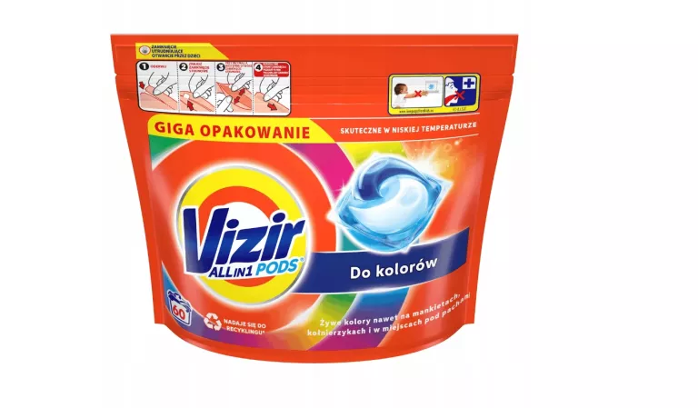 KAPSUŁKI DO PRANIA KOLOROWEGO VIZIR ALL-IN-1 PODS 60 SZT.