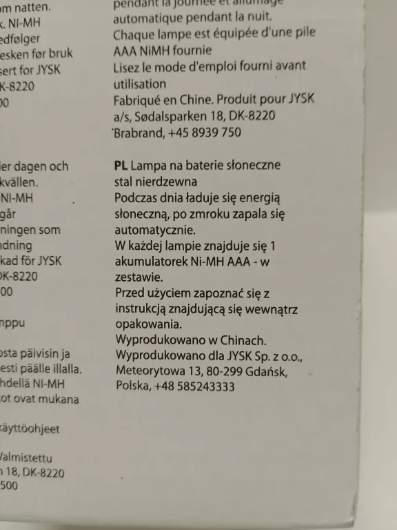 LAMPKI OGRODOWE JYSK