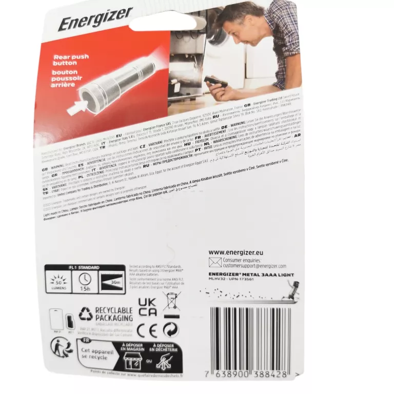 LATARKA KIESZONKOWA ENERGIZER METAL 50LM 3AAA LED