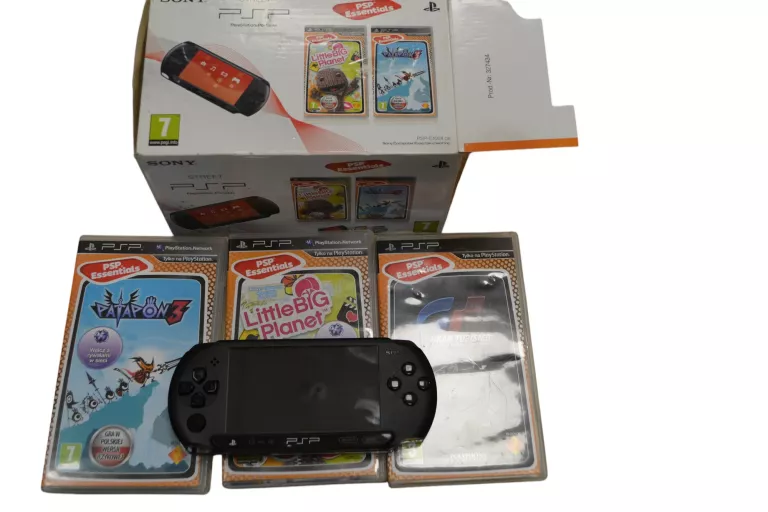 KONSOLA SONY PSP E-1004+3 GRY +PUDEŁKO+ŁĄDOWARKA BRAK KARTY PAMIĘCI