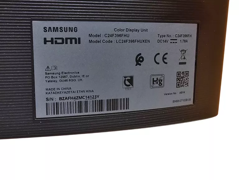 MONITOR SAMSUNG 24'' CF39 (LC24F396FHUXEN)
