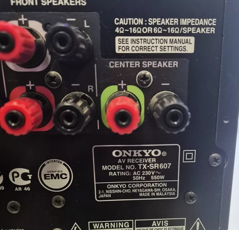 AMPLITUNER ONKYO TX-SR607