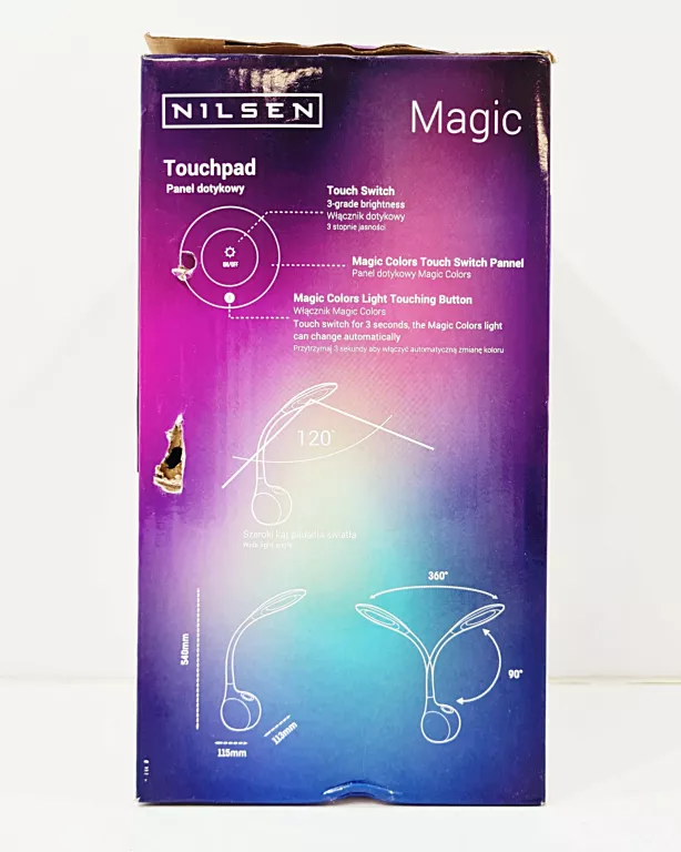 NILSEN MAGIC LAMPKA LED MAGIC COLORS 2 W 1 OŚWIETLENIE NOCNE