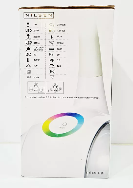 NILSEN MAGIC LAMPKA LED MAGIC COLORS 2 W 1 OŚWIETLENIE NOCNE