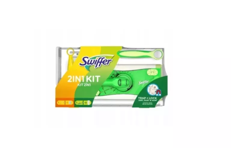 SWIFFER 2IN1 KIT ZESTAW MOP + 8 ŚCIERECZEK, MIOTEŁKA: RĄCZKA + WKŁAD