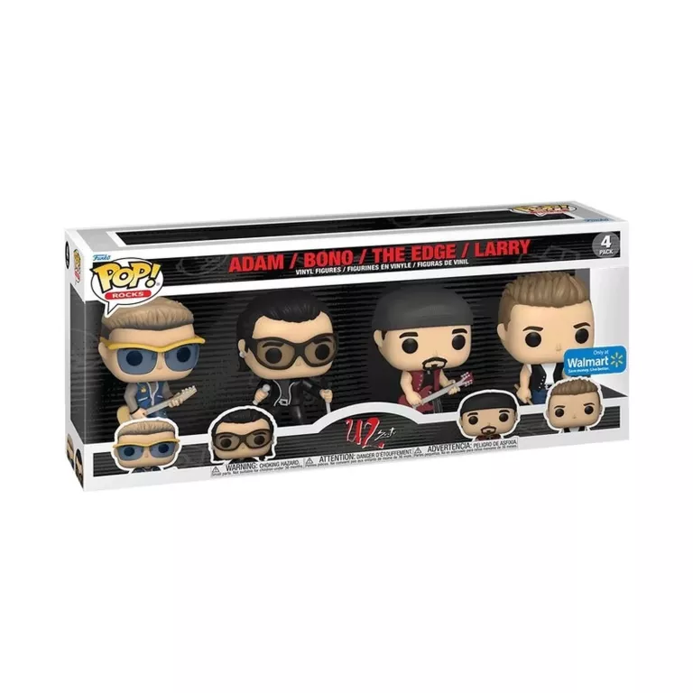 FUNKO POP! ROCKS: U2, ADAM, BONO, THE EDGE, LARRY, FIGURKI, 4 SZT.