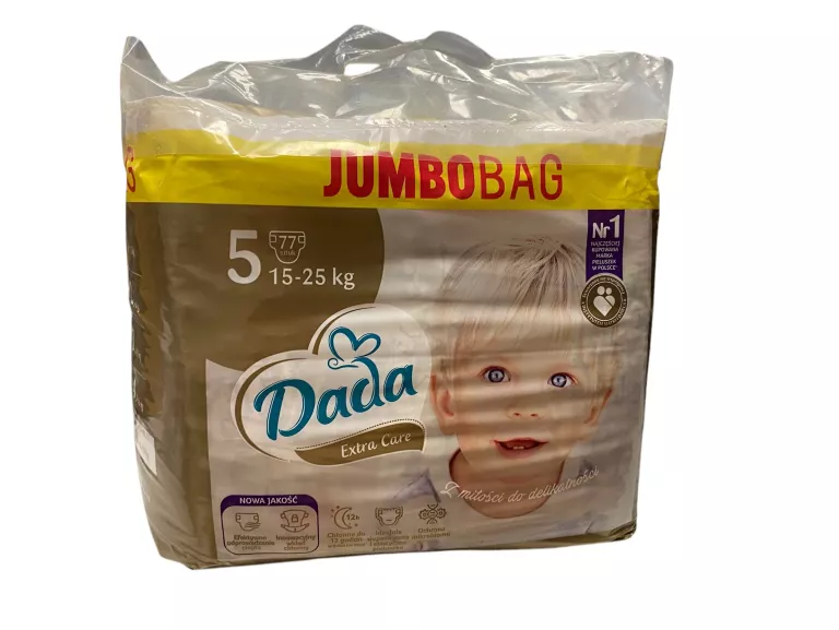 PAMPERSY DADA 5 15-25KG EXTRA CARE 77 SZT JUMBO BAG