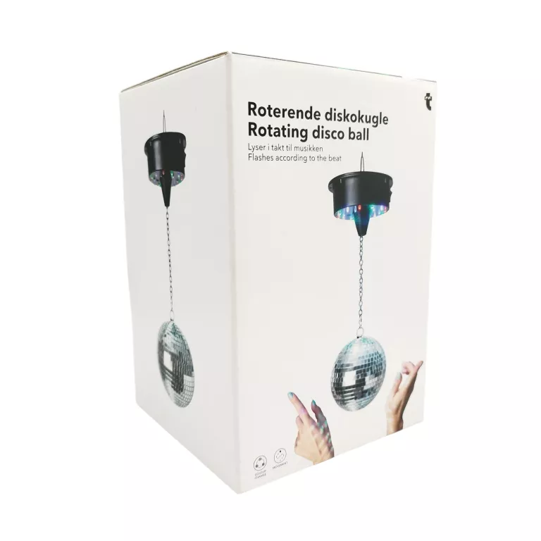 MAŁA PODWIESZANA KULA DYSKOTEKOWA NA BATERIE LED TIGER 45/12CM