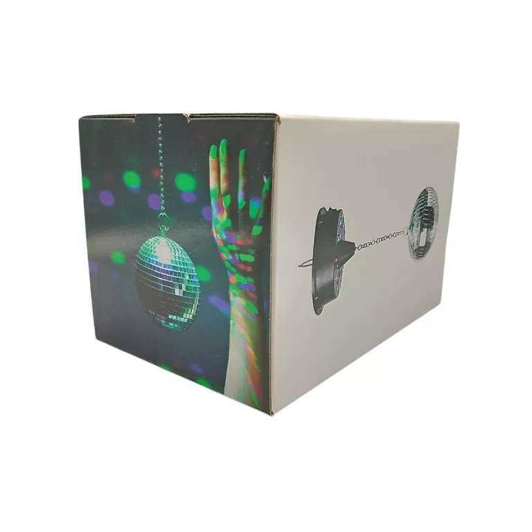 MAŁA PODWIESZANA KULA DYSKOTEKOWA NA BATERIE LED TIGER 45/12CM