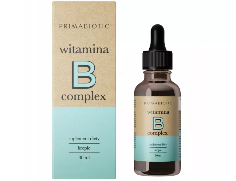 WITAMINA B COMPLEX PRIMABIOTIC KROPLE 30 ML ODPORNOŚĆ UKŁAD NERWOWY SKÓRA